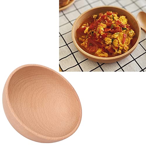 Beech Wood Bowl 5.8in Medium Round