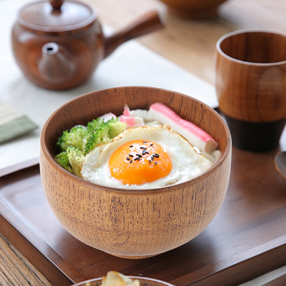 Solid Wood Ramen Bowl 11cm Japanese